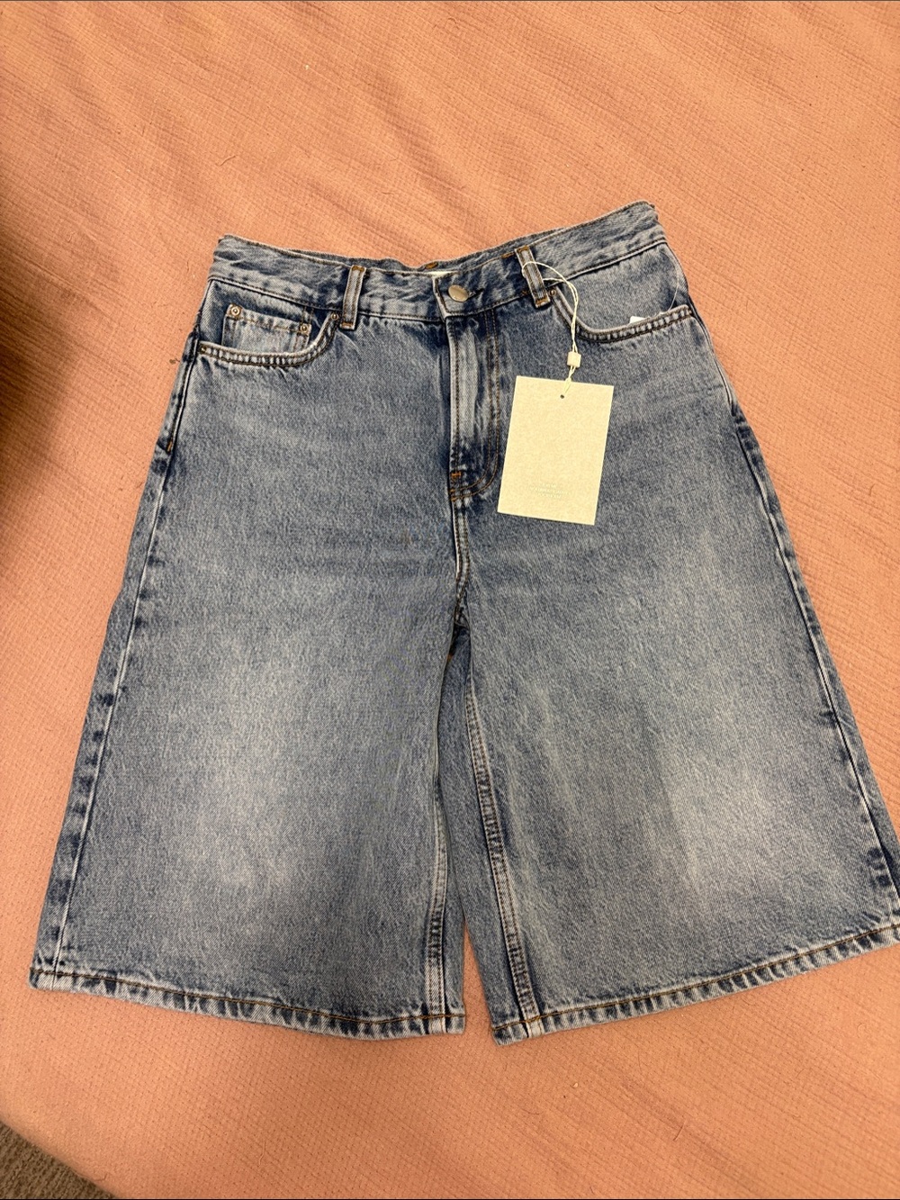 Toteme Light Blue Denim Bermuda Shorts